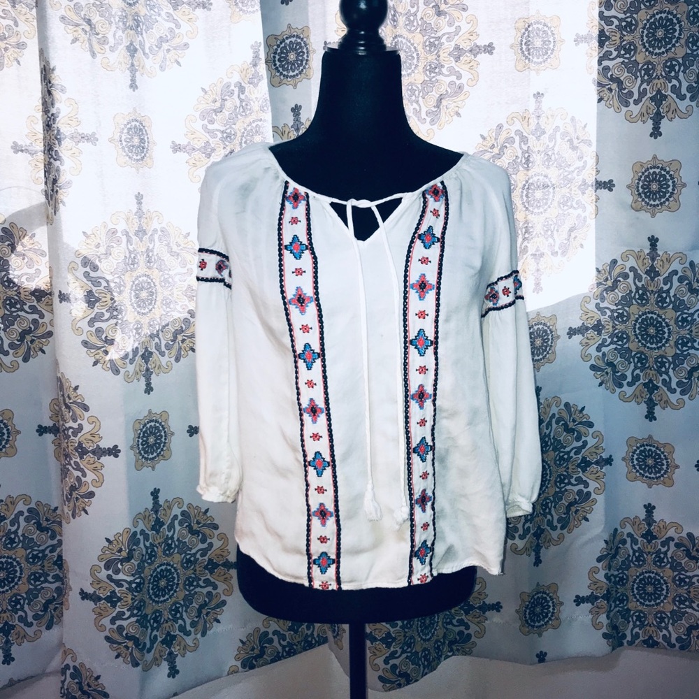 DANIEL RAINN Bohemian Hippie Tunic Blouse
